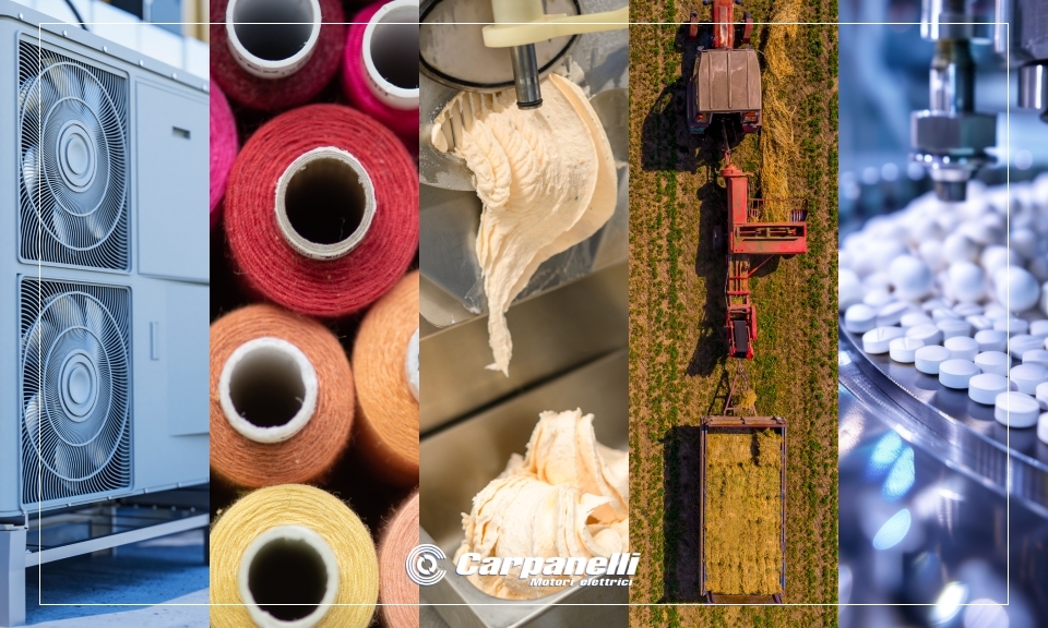 Motori Elettrici Carpanelli settori di applicazione Motori Elettrici Carpanelli settori di applicazione