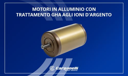 Aluminium motors with GHA silver ion treatment